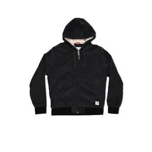 NEW IRON & RESIN men's corduroy bunker hoodie in black